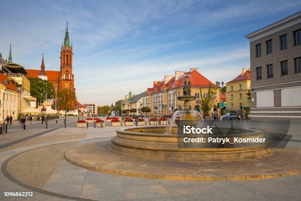 Kosciusko Main Square With Basilica In Bialystok Stock Photo - Download Image Now - Białystok, Poland, Square - Composition