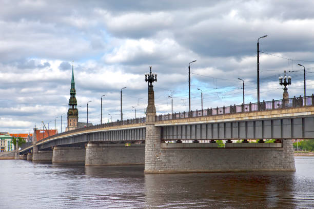 istock Bridge over Daugava River in Riga, Latvia 1096863306