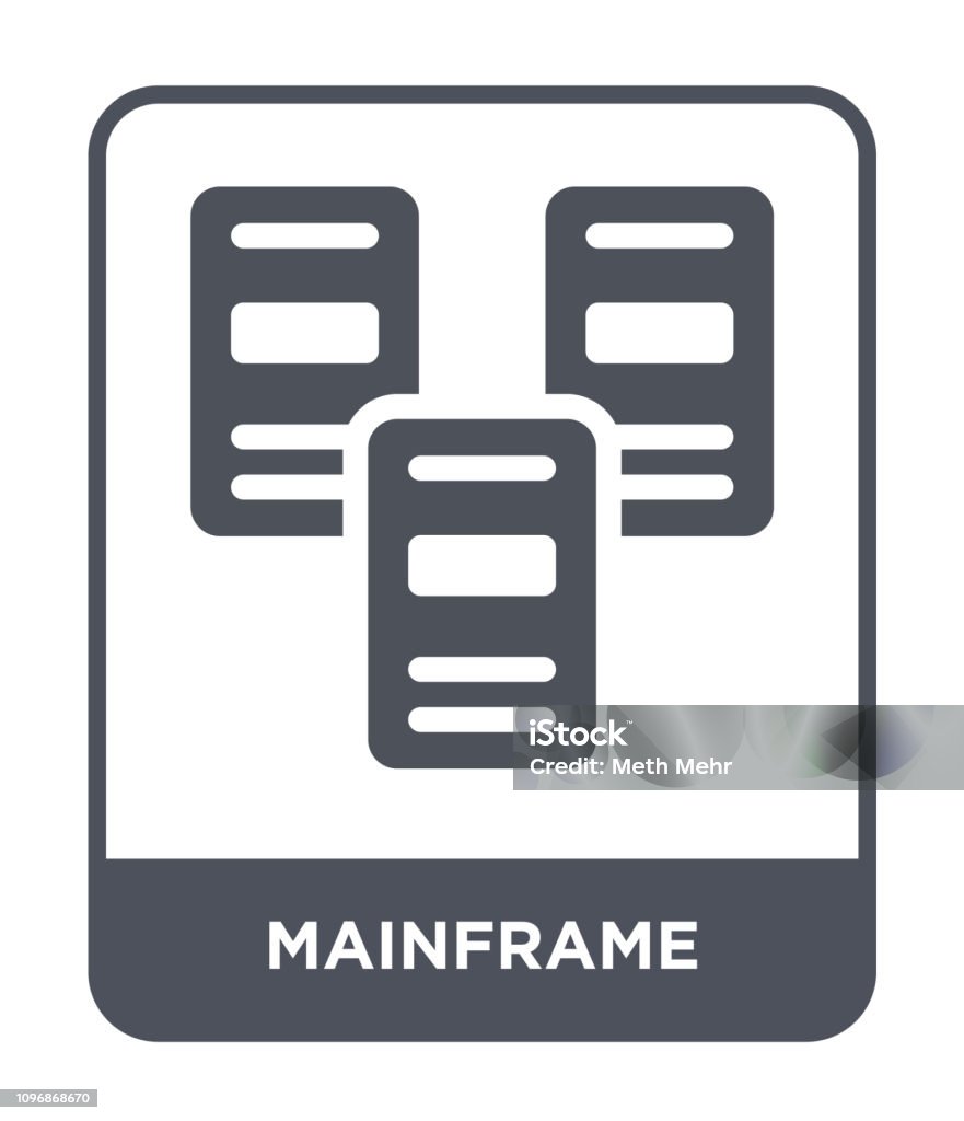 Mainframe Code Symbol Mainframesymbol Vektor Auf Weißem Hintergrund Gefüllt Mainframe ...