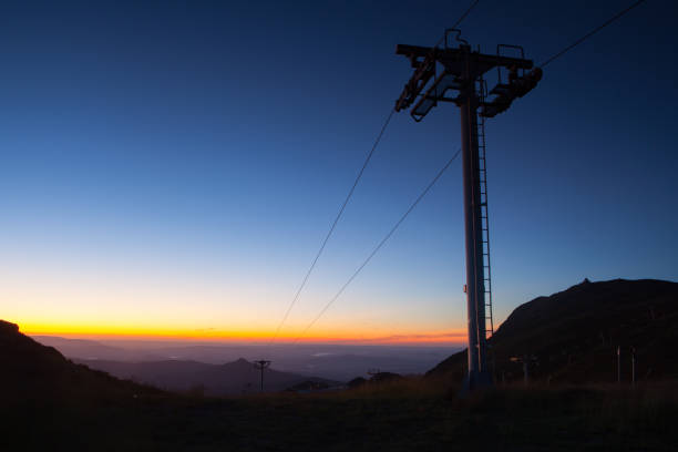istock Mt Buller Ski Lift and Equipment At Night 1096869098