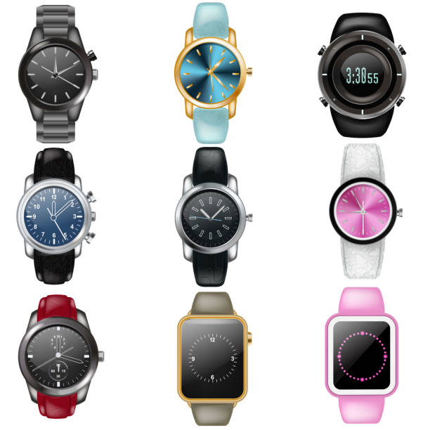 istock Watch vector business wristwatch or fashion wrist clock with clo 1096869378