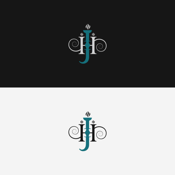 JH, HJ logo, monogram, vector Unique logo JH which can help your business to grown up nazism stock illustrations