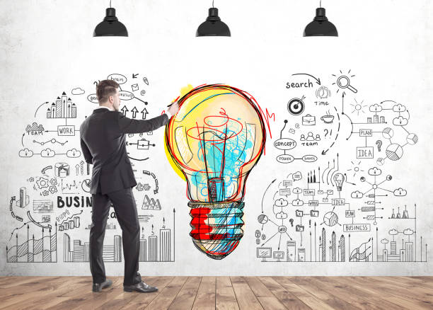 istock Man with marker, business idea 1096875880