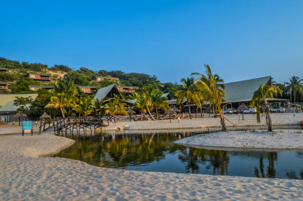 Beautiful Bilene beach and lagoon near Maputo in Mozambique Beautiful Bilene beach and lagoon near Maputo in Mozambique mozambique stock pictures, royalty-free photos & images