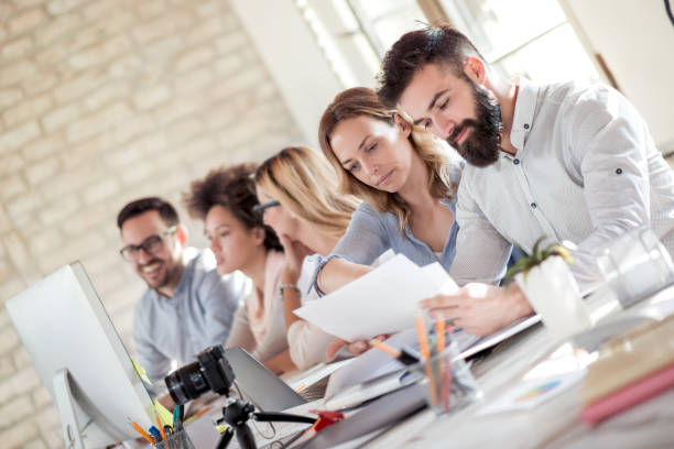 istock Business people working as a team in the office 1096877668