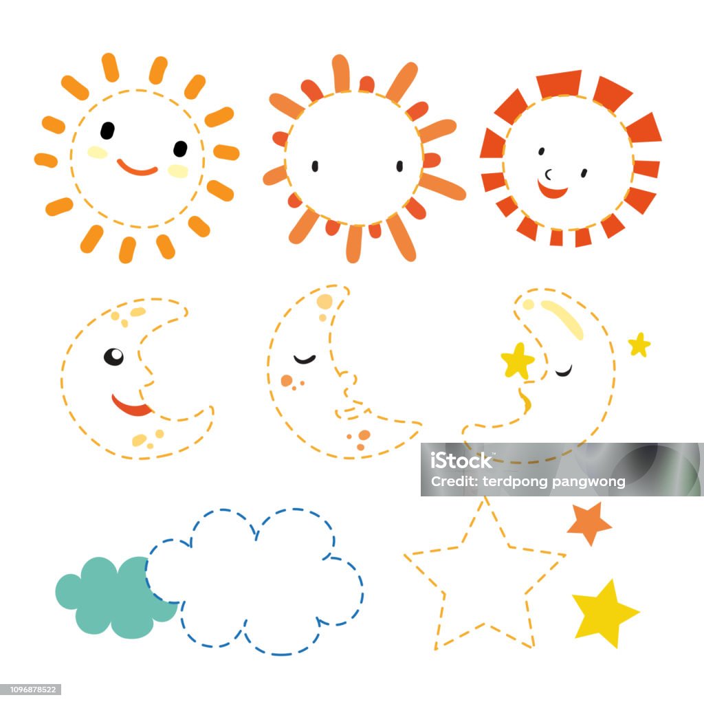 weather worksheet vector design Art stock vector