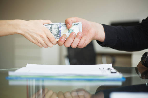 istock Bribery concept. Corruption Corporate Business Espionage Illegal Concept 1096885158