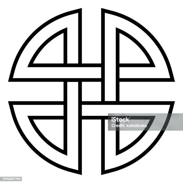 Chinese Japanese Symbol Vector Ancient Sign Protection And The Infinity Shield Protects From Dark Magic Stock Illustration - Download Image Now