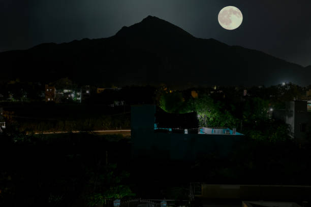 istock The holy mountain Arunachala with full moon in India at night 1096891336