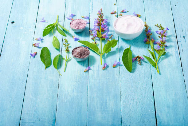 istock Sage herbal plant beauty product cream 1096891348
