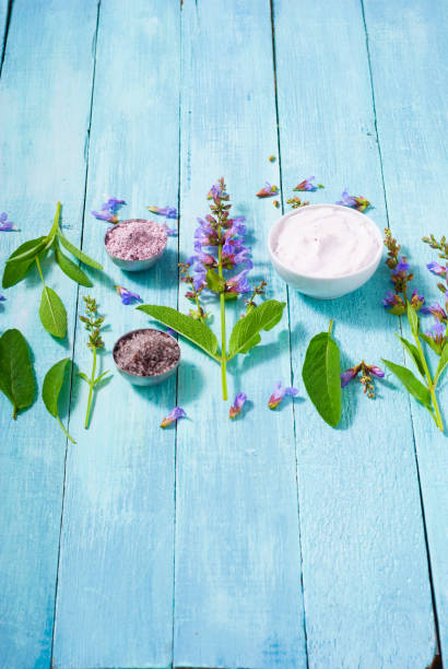istock Sage herbal plant beauty product cream 1096892610