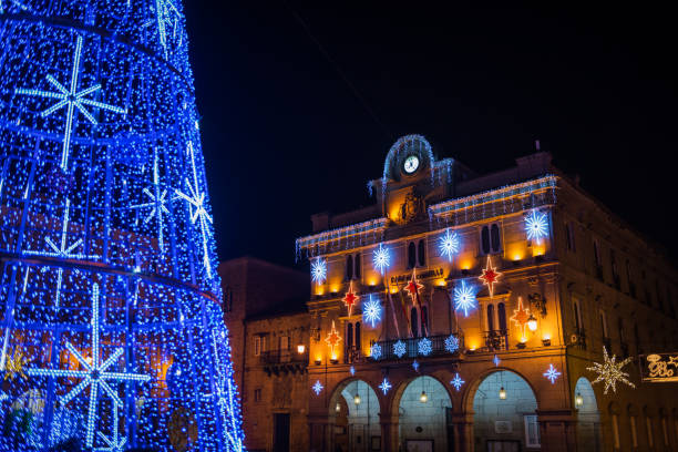 istock Ourense's main square decorated and illuminated in Christmas 1096893632
