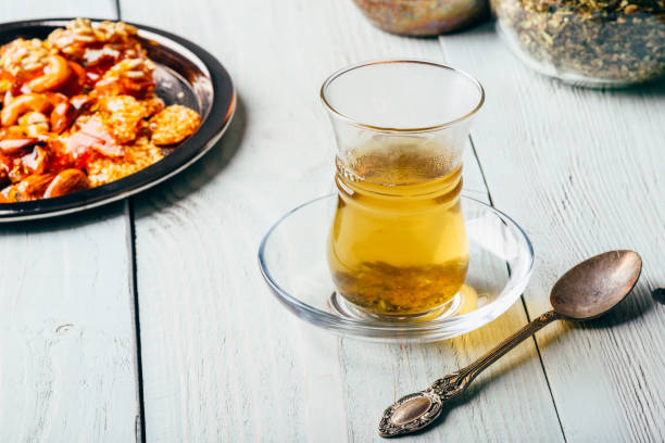 istock Tea in armudu with oriental delights 1096896628
