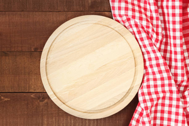 istock Cutting board or chopping board on wooden table. 1096897142