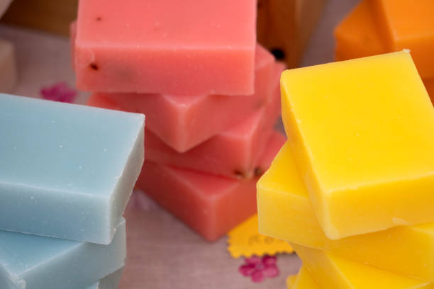 istock natural hand made soap at the market 1096897946