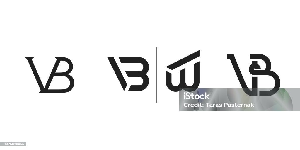 VB logo, monogram, vector Unique logo VB which can help your business to grown up Letter B stock vector