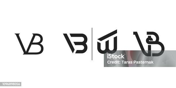 Vb Logo Monogram Vector Stock Illustration - Download Image Now - Letter B, Logo, Alphabet