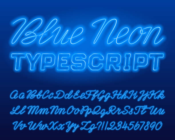 4,100+ Neon Cursive Font Stock Illustrations, Royalty-Free Vector ...