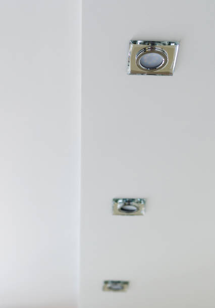 istock Ceiling repair, plasterboard ceiling and lamps 1096909906