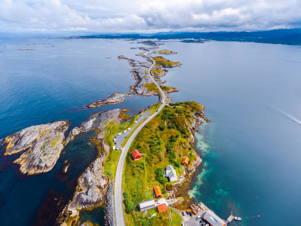 istock Atlantic Ocean Road aerial photography. 1096921628