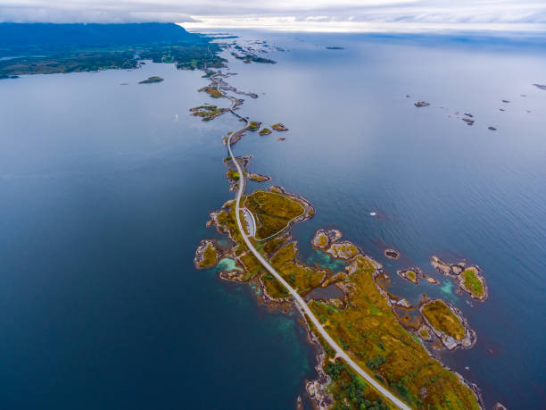 istock Atlantic Ocean Road aerial photography. 1096921664