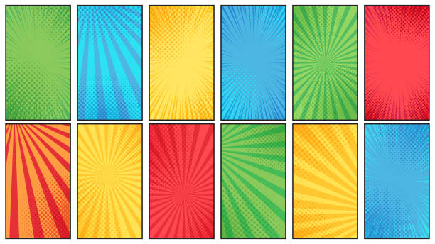 Colorful Comic Noise Clip Art Set Superheros Comic Book