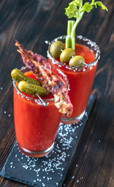 istock Two glasses of Bloody Mary 1096926564
