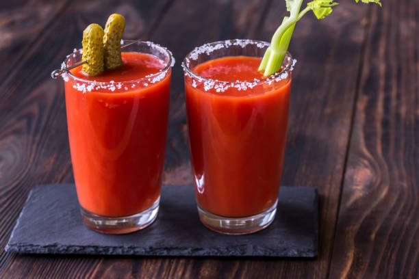 istock Two glasses of Bloody Mary 1096926596