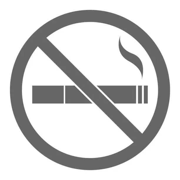 Vector illustration of NO SMOKING sign. Vector