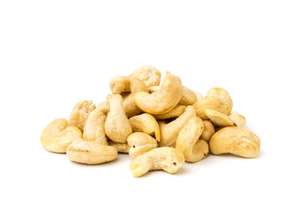 istock Heap of cashews on a white 1096932408