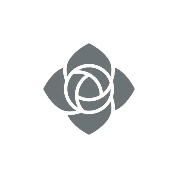 Vector illustration of Rose flower icon