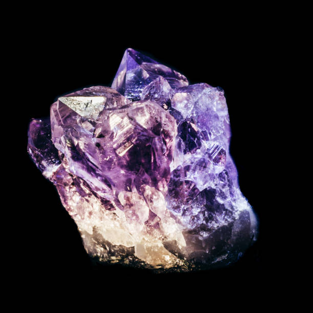 istock Small natural druze amethyst on black background 1096937942