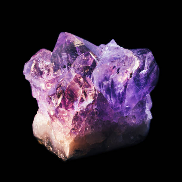 istock Small natural druze amethyst on black background 1096938540
