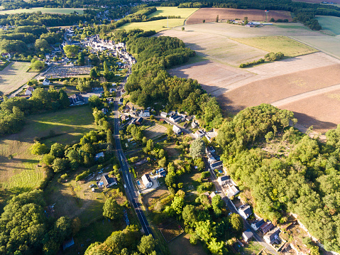 View of Villaines-les-Rochers, Indre-et-Loire, Centre-Val de Loire, France