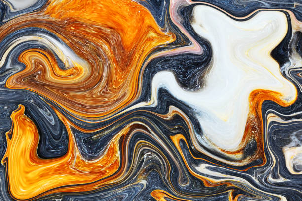 istock gray Marble white, gold, yellow pattern ink acrylic painted waves texture background for wallpaper or skin wall luxurious 1096947572