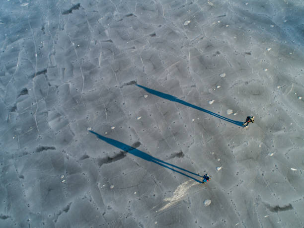 istock Aerial view over people skating 1096950006