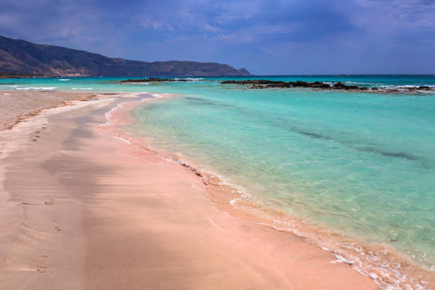 istock Elafonissi beach with pink sand on Crete 1096953678