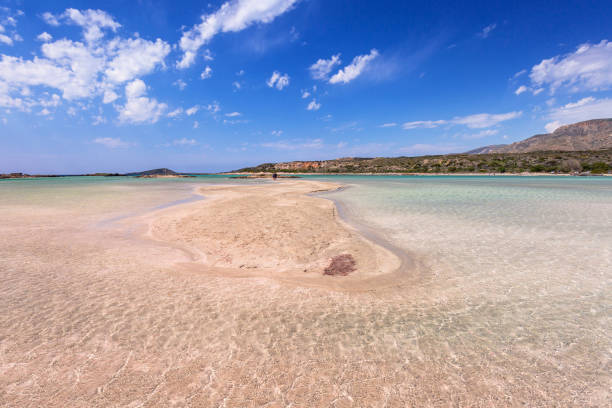 istock Elafonissi beach with pink sand on Crete 1096953896