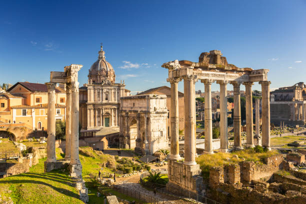 istock The Roman Forum view, city square in ancient Rome 1096960416