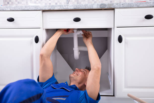 istock Handyman Repairing Sink Pipe 1096963886