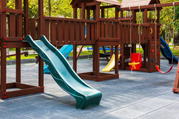 istock Plastic children playground without children 1096964602
