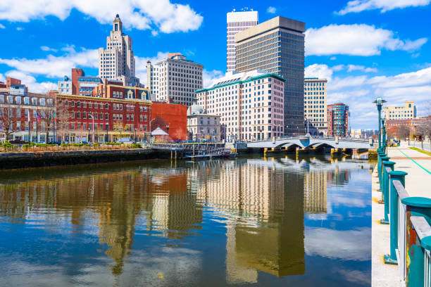 istock Providence, Rhode Island, USA downtown skyline on the river. 1096969944
