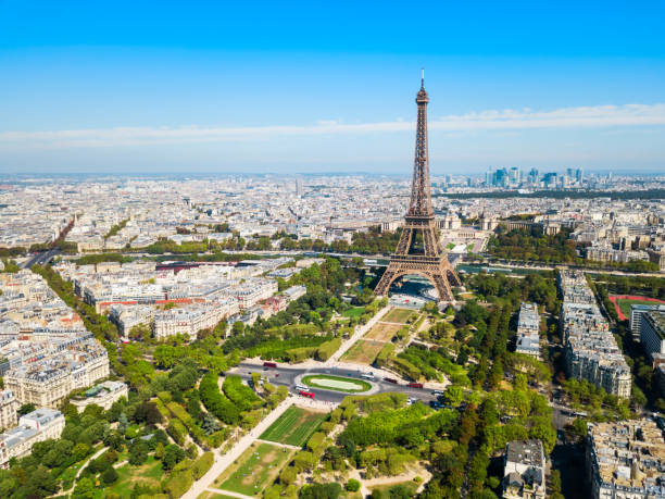 istock Eiffel Tower aerial view, Paris 1096974804
