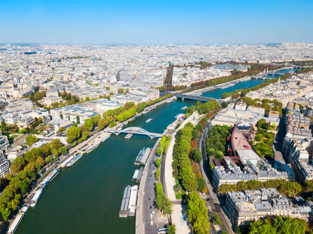 istock Paris aerial panoramic view, France 1096974824