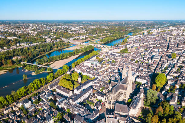 istock Tours aerial panoramic view, France 1096974910