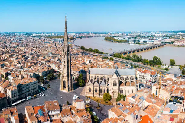 Photo of Bordeaux aerial panoramic view, France
