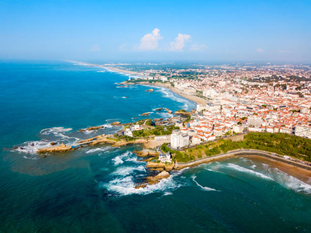 istock Biarritz aerial panoramic view, France 1096976016