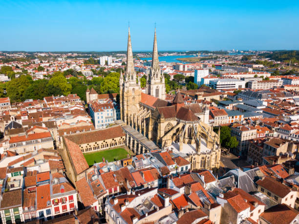 istock Bayonne aerial panoramic view, France 1096976032