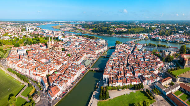 istock Bayonne aerial panoramic view, France 1096976038