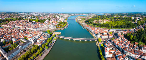 istock Bayonne aerial panoramic view, France 1096976068